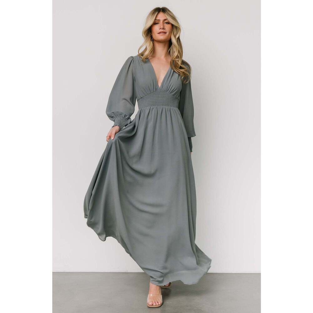 Baltic Born Olivia Maxi Dress | Dusty Blue Size SS